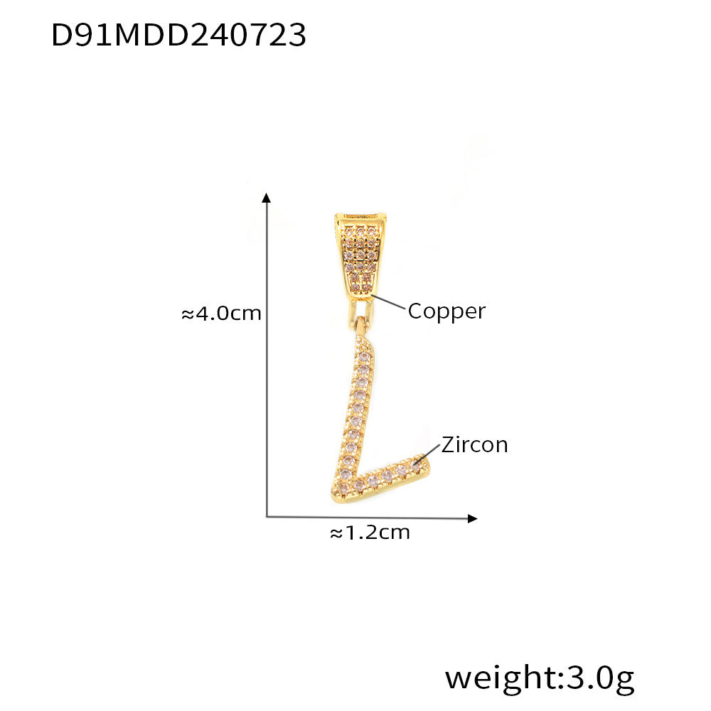 316L Stainless Steel 18K PVD Gold Letter Charm Pendant made with 316L stainless steel and 18K PVD gold finish for wholesale jewelry buyers - image 13