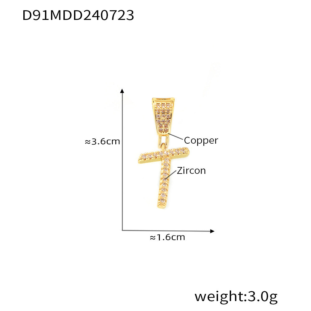 316L Stainless Steel 18K PVD Gold Letter Charm Pendant made with 316L stainless steel and 18K PVD gold finish for wholesale jewelry buyers - image 7