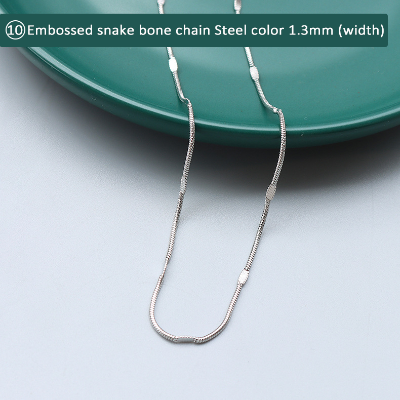 316L stainless steel 18K Gold Plated Minimalist Layering Chain Necklaces modeled styling view for wholesale necklace buyers