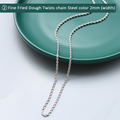 Steel / Thin Twisted Chain 50cm