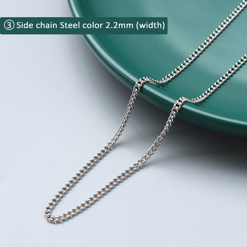 316L stainless steel 18K Gold Plated Minimalist Layering Chain Necklaces color option display for wholesale necklace buyers