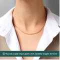 Gold / Round Snake Chain 45cm + 5cm Extender