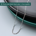 Steel / Thick Twisted Chain 50cm