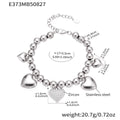 Steel / Heart Stretch Bracelet