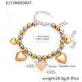 Two-Tone / Heart Stretch Bracelet