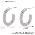 Geometric U-Shape Hoops / Steel