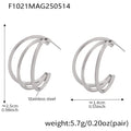 Layered Square Hoops / Steel