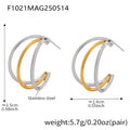 Layered Square Hoops / Two-Tone