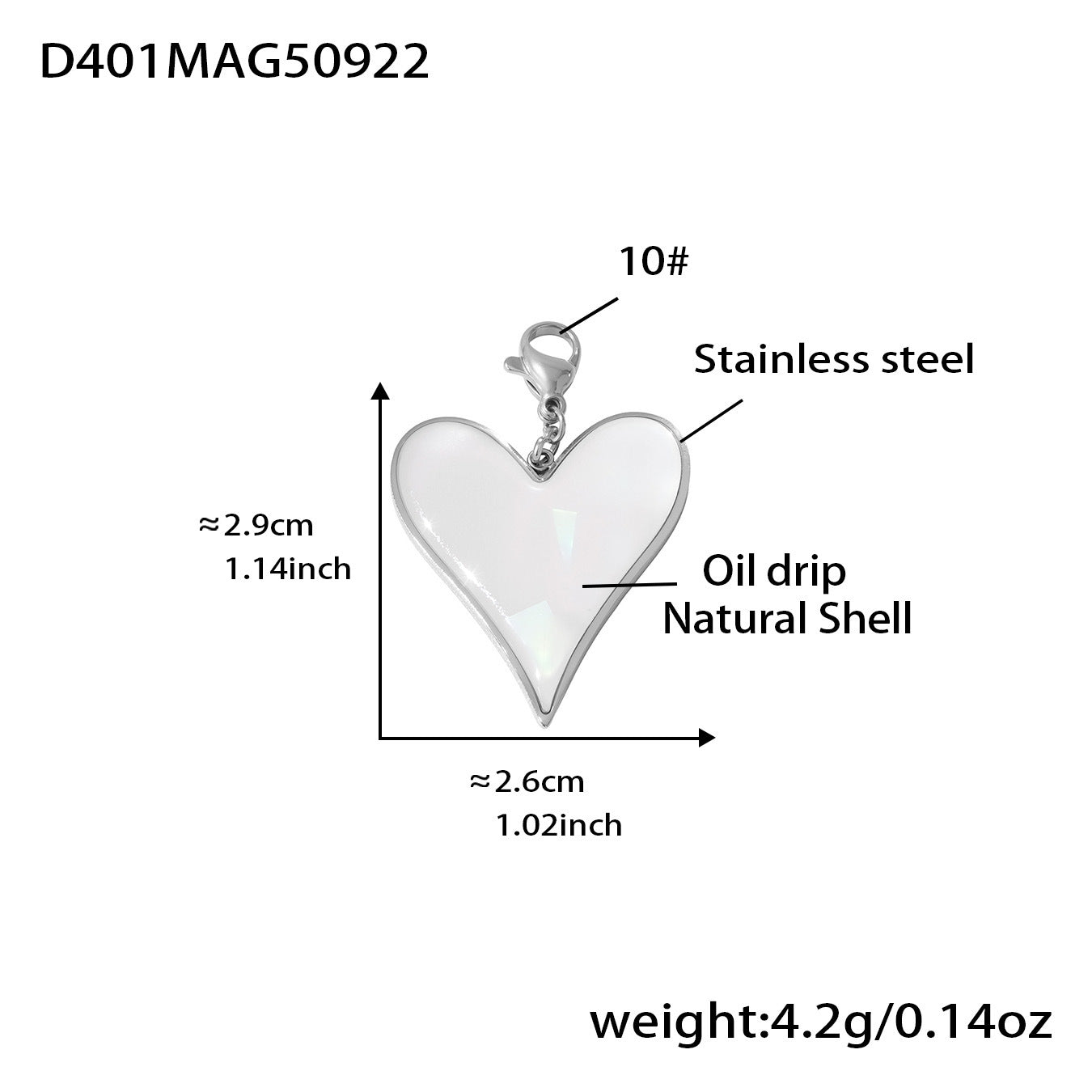 316L Stainless Steel Natural Mother-of-Pearl Heart & Starfish Enamel Jewelry Collection - Image 14
