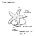 Starfish Steel Ring / Size 7