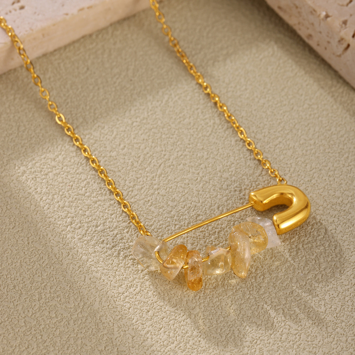 316L Stainless Steel 18K PVD Gold Natural Stone Pearl Necklace made with 316L stainless steel and 18K PVD gold finish for wholesale jewelry buyers - image 19