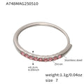 Steel Pink Zircon / Size 7