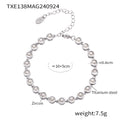 Bracelet / Steel White Zircon