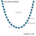 Necklace / Steel Blue Zircon