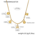 Gold / Teddy Bear Zircon Necklace 41+5cm