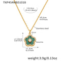 Pavé Clover / Green / Necklace