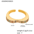 Gold Pave Heart Zircon / Size 7