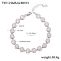 Steel / White Zircon Bracelet