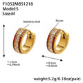 F1052 – Red Zircon Hoop Earrings – Medium