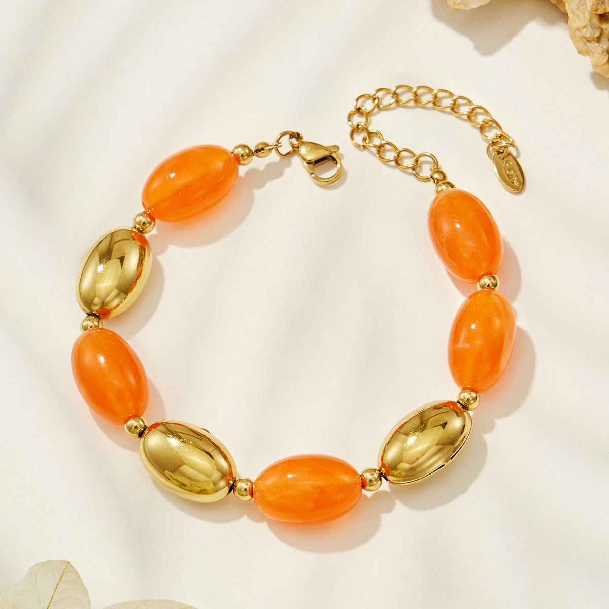 316L Stainless Steel 18K PVD Gold Resin Jewelry Bracelet and Necklace Collection made with 316L stainless steel and 18K PVD gold finish for wholesale jewelry buyers - image 4