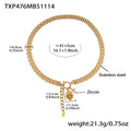 TXP476 Gold Necklace 41+5cm
