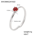 Size 7 / Steel Red Zircon