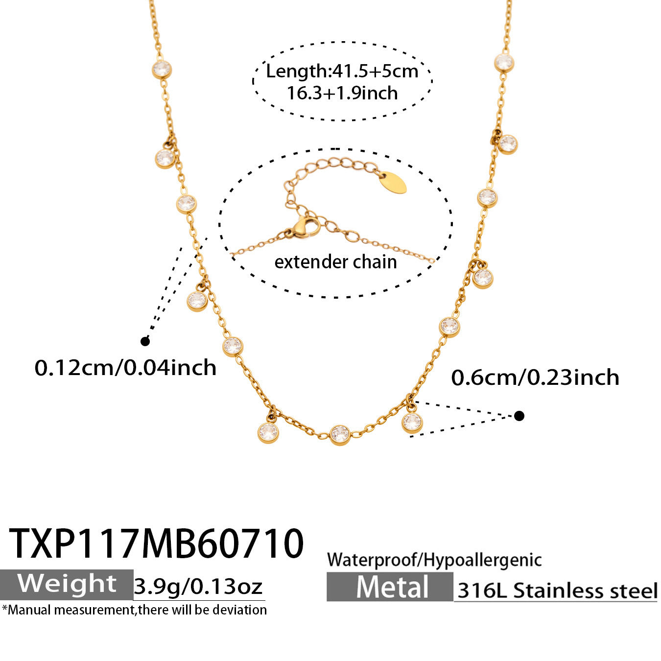 316L Stainless Steel 18K PVD Gold Star Moon Lightning Charm Bracelet made with 316L stainless steel and 18K PVD gold finish for wholesale jewelry buyers - image 11