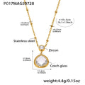 Gold / White Zircon Necklace 41+5cm