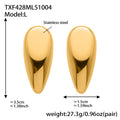 TXF428 – Gold Large Teardrop Earrings