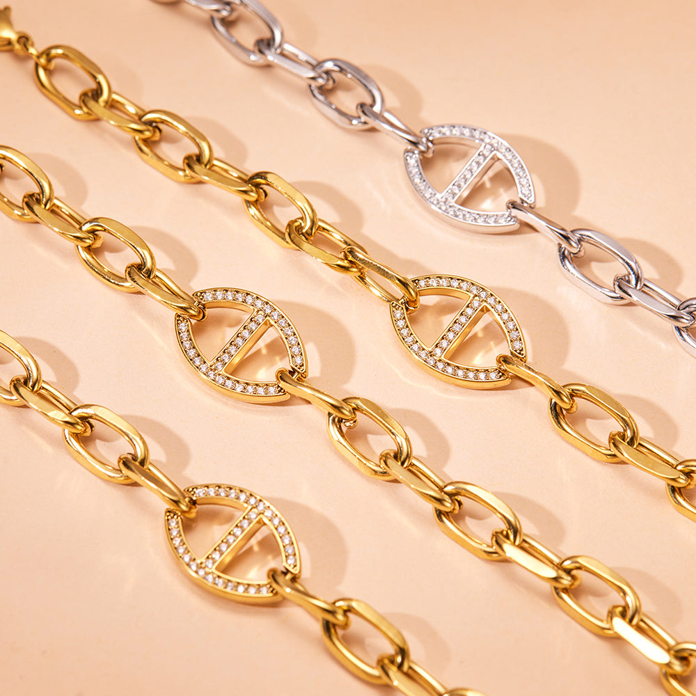 316L Stainless Steel 18K PVD Gold Turtle Pearl Bracelet made with 316L stainless steel and 18K PVD gold finish for wholesale jewelry buyers - image 6