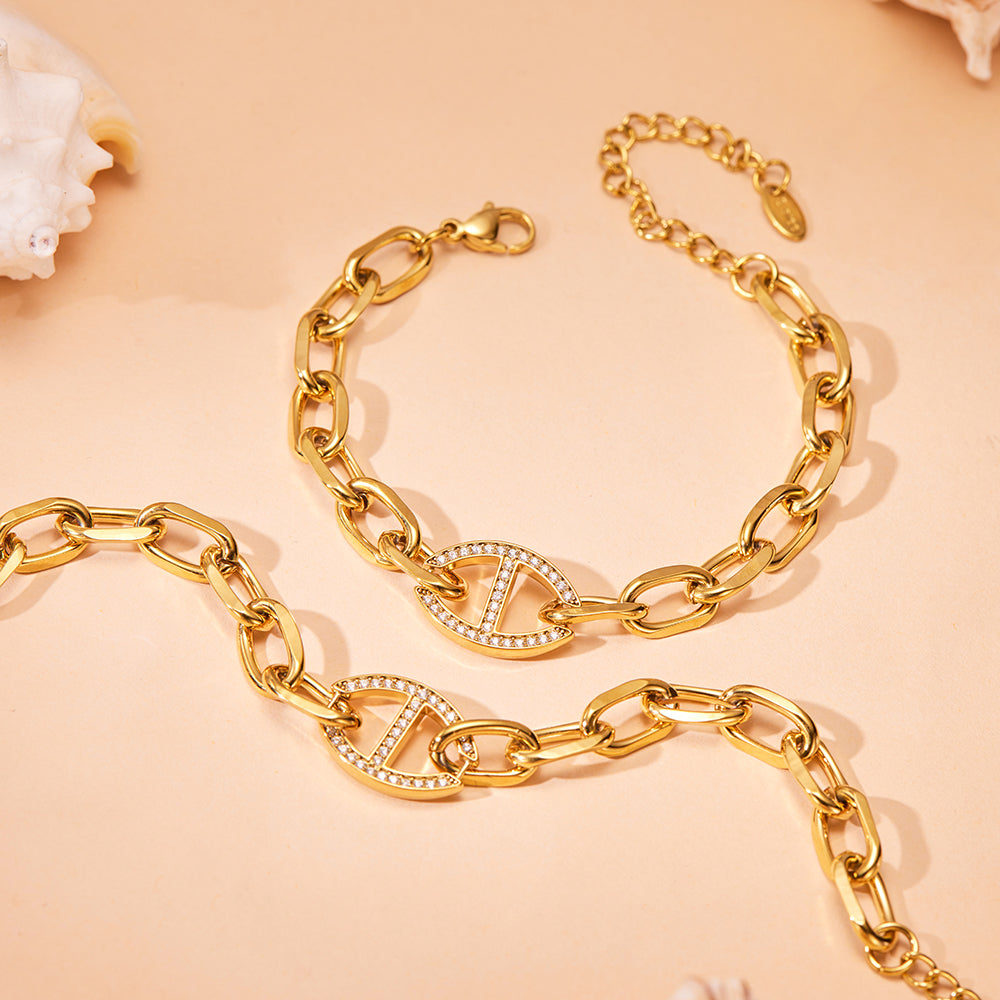 316L Stainless Steel 18K PVD Gold Turtle Pearl Bracelet made with 316L stainless steel and 18K PVD gold finish for wholesale jewelry buyers - image 8