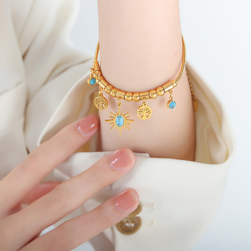 316L Stainless Steel Versatile Vintage Tassel Jewelry Set - Image 2