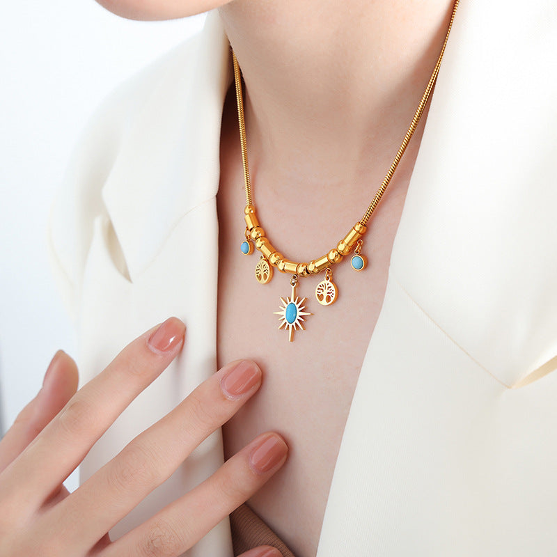 316L Stainless Steel Versatile Vintage Tassel Jewelry Set - Image 3