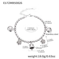 Steel / Bell Flower Bracelet 16+5cm