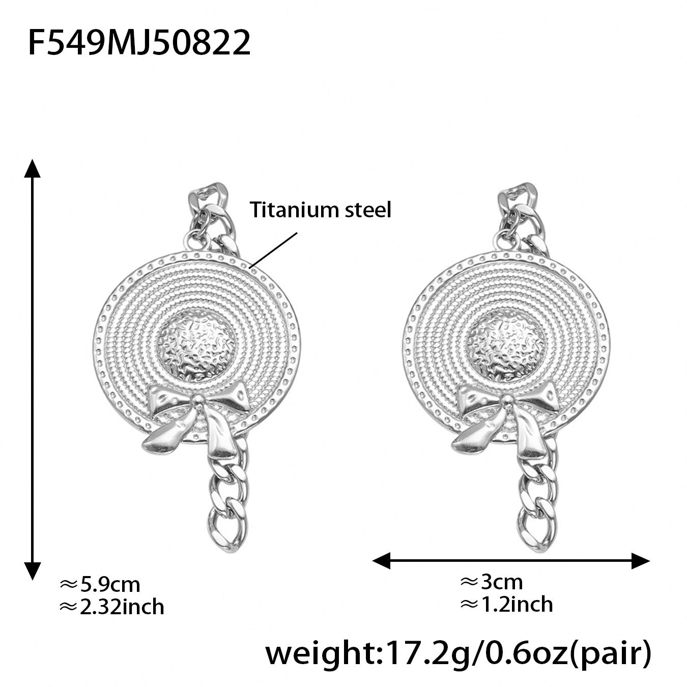 316L Stainless Steel Vintage-Inspired Tassel & Chain Earrings