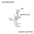 Steel / Minimalist Charm Pendant (D357)