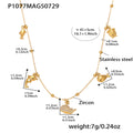 Gold / DIY Zircon Necklace 41+5cm