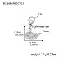 Steel / Zircon Charm Pendant (D356)