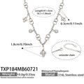 Necklace / Teardrop Zircon Steel / 5cm
