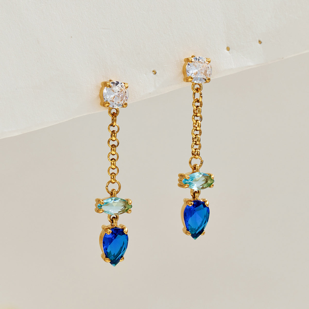 316L Stainless Steel 18K PVD Gold Droplet Earrings made with 316L stainless steel and 18K PVD gold finish for wholesale jewelry buyers - image 14