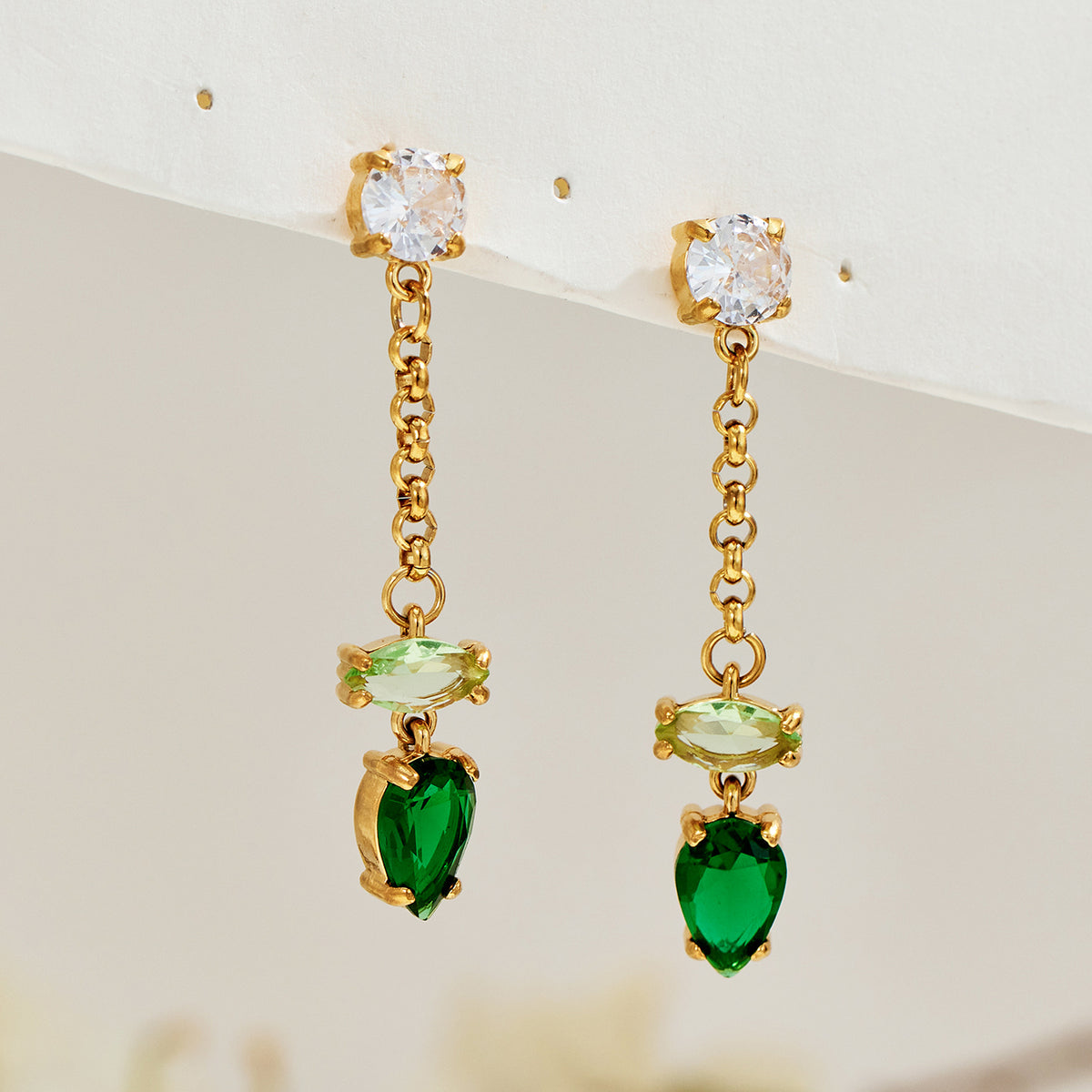316L Stainless Steel 18K PVD Gold Droplet Earrings made with 316L stainless steel and 18K PVD gold finish for wholesale jewelry buyers - image 17