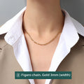Gold / Figaro Chain 40cm + 5cm Extender