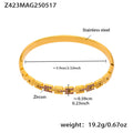 Z423 Gold Pink Zircon Bracelet