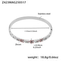 Z423 Silver Pink Zircon Bracelet