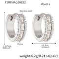 Steel CZ Earrings (F507) / L