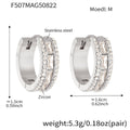 Steel CZ Earrings (F507) / M