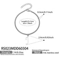 J Initial Steel Anklet 22+5cm (RS023) / Default