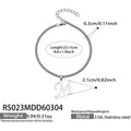 M Initial Steel Anklet 22+5cm (RS023) / Default
