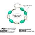 Bracelet / Green Resin Steel / 5cm