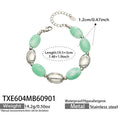 Bracelet / Light Green Resin Steel / 5cm
